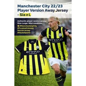 Manchester City 2022/23 Jersey - Player Version - Size L- Official Puma